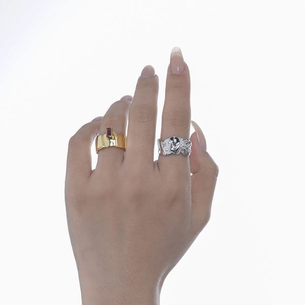 j1205 korean simple s925 sterling sier bright face irregular texture female style opening diamond index finger ring, Silver
j1205 korean simple s925 sterling sier bright face irregular texture female style opening diamond index finger ring, Silver