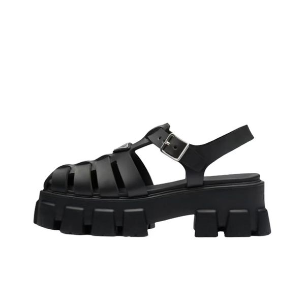 women foam rubber sandals designer monolith summer shoes metal triangle logo sandal retro beach footwear upper 5.5cm sandals 35-40, Black
women foam rubber sandals designer monolith summer shoes metal triangle logo sandal retro beach footwear upper 5.5cm sandals 35-40, Black