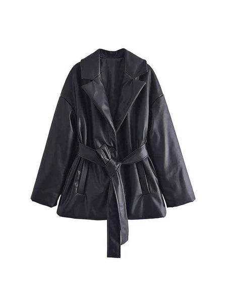 2022 women fall/winter black faux leather blazer fashion ladies long sleeve single button jacket with belt female coat l220714
2022 women fall/winter black faux leather blazer fashion ladies long sleeve single button jacket with belt female coat l220714