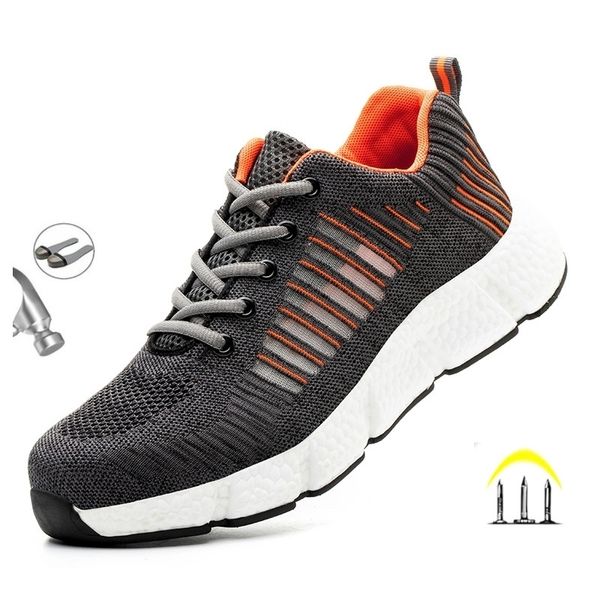 men safety work shoes with steel toe cap punctureproof boots lightweight breathable sneakers indestructible large size shoes 210315, Black;brown
men safety work shoes with steel toe cap punctureproof boots lightweight breathable sneakers indestructible large size shoes 210315, Black;brown