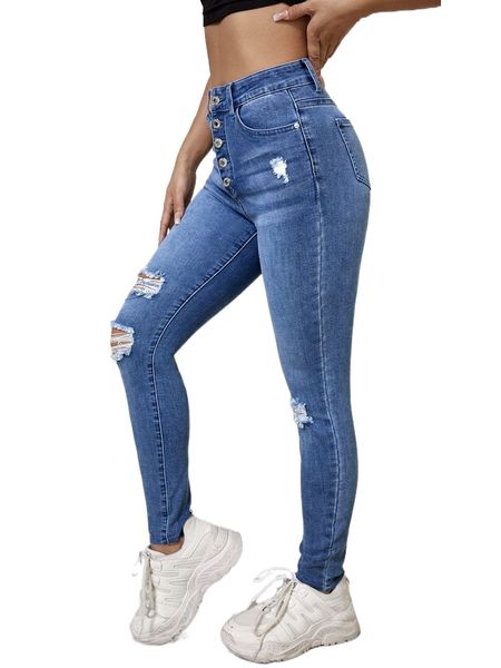 washed button fly ripped jeans p0rq#, Blue
washed button fly ripped jeans p0rq#, Blue