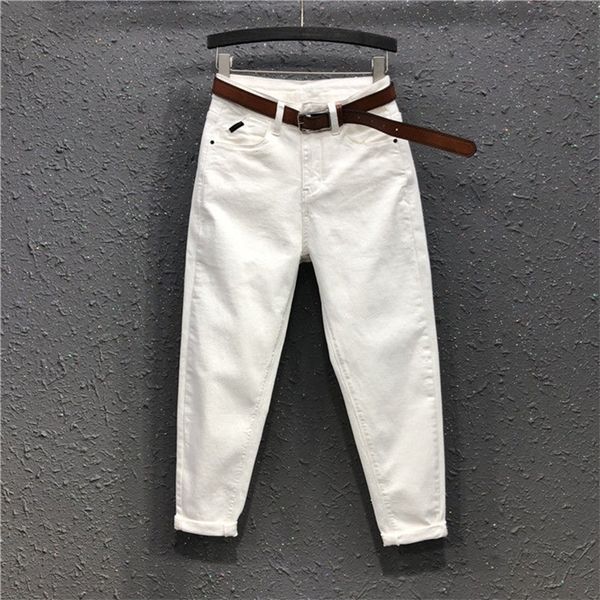 spring fashion women high waist loose white jeans allmatched casual elastic denim cotton harem pants s963 220815, Blue
spring fashion women high waist loose white jeans allmatched casual elastic denim cotton harem pants s963 220815, Blue