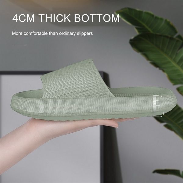4cm thick bottom cloud slippers non slip flip flops men women beach sandals fashion soft sole eva indoor slides bathroom slipper 220622, Black
4cm thick bottom cloud slippers non slip flip flops men women beach sandals fashion soft sole eva indoor slides bathroom slipper 220622, Black