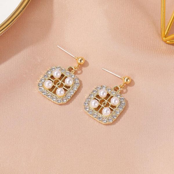 stud geometric square pearl zircon dangle earrings for woman korean fashion jewelry gothic accessories party girl's luxury, Golden;silver
stud geometric square pearl zircon dangle earrings for woman korean fashion jewelry gothic accessories party girl's luxury, Golden;silver