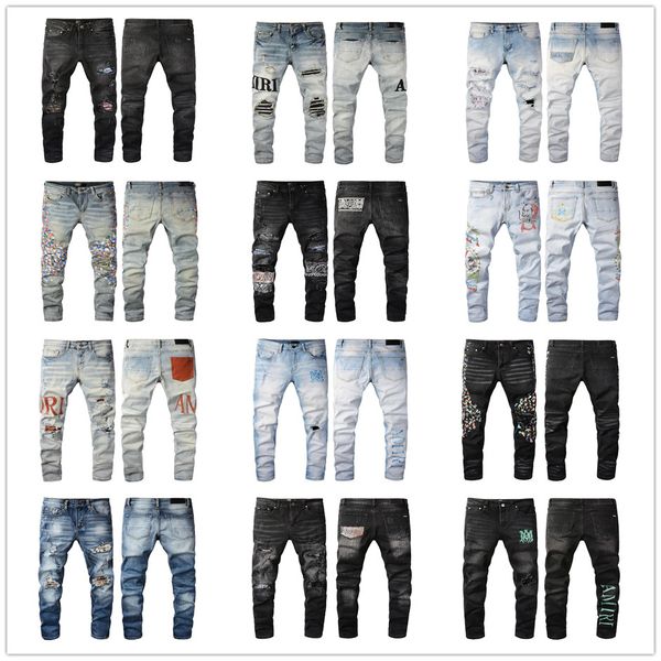 mens designer jeans fashion denim pants for male skinny ripped destroyed stretch slim fit jean beam foot trousers, Blue
mens designer jeans fashion denim pants for male skinny ripped destroyed stretch slim fit jean beam foot trousers, Blue