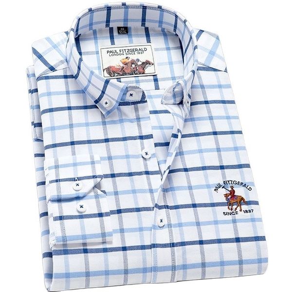 men's long sleeve oxford casual shirt 100% cotton fashion grid stripe male luxury shirts button-down white soft colthing 220323, White;black
men's long sleeve oxford casual shirt 100% cotton fashion grid stripe male luxury shirts button-down white soft colthing 220323, White;black