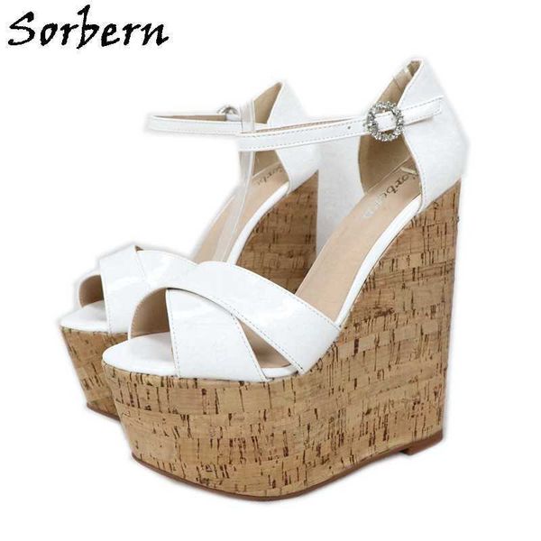 sorbern white patent sandals wedges high heel women summer shoes platforms fetish heels covered heel custom colors, Black
sorbern white patent sandals wedges high heel women summer shoes platforms fetish heels covered heel custom colors, Black