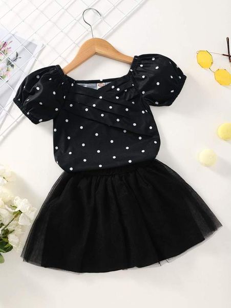 toddler girls sweetheart neck puff sleeve plicated detail tee & mesh overlay skirt she, White
toddler girls sweetheart neck puff sleeve plicated detail tee & mesh overlay skirt she, White