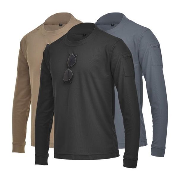 long sleeve men tactical breathable t shirt quick dry mens outdoor sports tshirts hunting camping combat shirts male tees 220813, White;black
long sleeve men tactical breathable t shirt quick dry mens outdoor sports tshirts hunting camping combat shirts male tees 220813, White;black