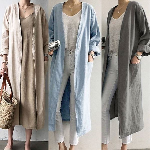womens xlong solid trench coats korean spring autumn pocket long sleeve loose cardigan wdc7623 220715, Tan;black
womens xlong solid trench coats korean spring autumn pocket long sleeve loose cardigan wdc7623 220715, Tan;black