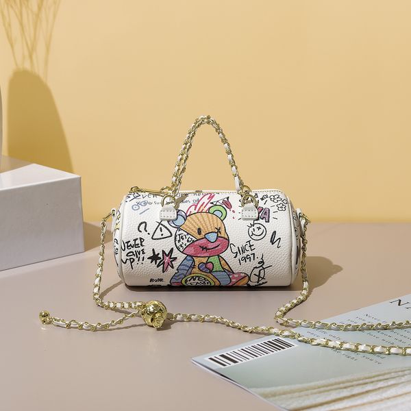 designer bags underarm duffel crossbody bag with chain leather and bear graffiti 18cm
designer bags underarm duffel crossbody bag with chain leather and bear graffiti 18cm
