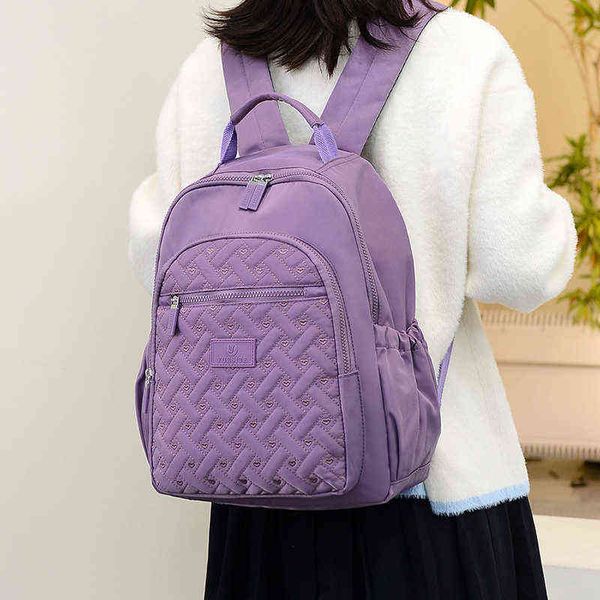 new fashion women's backpack purple waterproof nylon fabric women's backpack teen schoolgirl's schoolbag 220506
new fashion women's backpack purple waterproof nylon fabric women's backpack teen schoolgirl's schoolbag 220506
