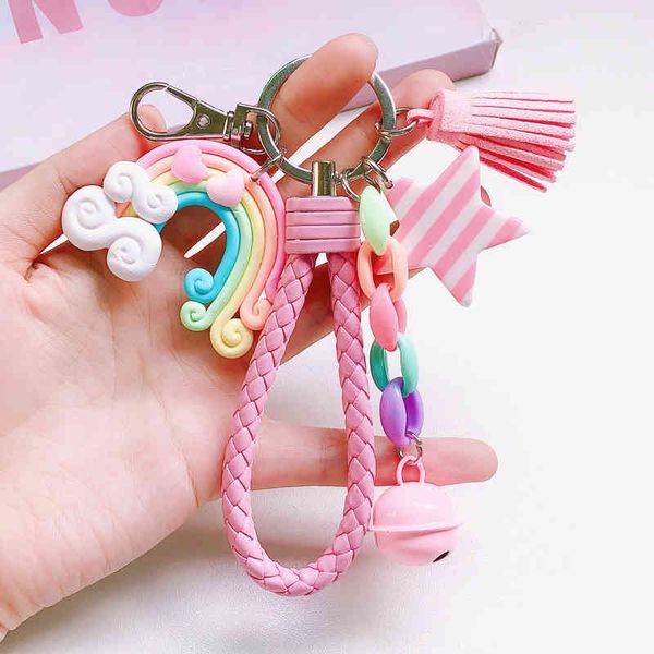keychains korean version lovely girl heart creative soft pottery rainbow key ring schoolbag lollipop pendant accessories, Silver
keychains korean version lovely girl heart creative soft pottery rainbow key ring schoolbag lollipop pendant accessories, Silver