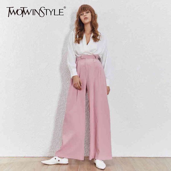 pink loose wide leg pants women high waist casual minimalist trousers female fashionable clothing style 210423, Black;white
pink loose wide leg pants women high waist casual minimalist trousers female fashionable clothing style 210423, Black;white