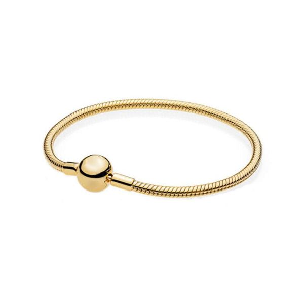 925 silver chain gold bracelet women fit pandora diy charm jewellery bead accessory basic bracelets with origina box261x, Black
925 silver chain gold bracelet women fit pandora diy charm jewellery bead accessory basic bracelets with origina box261x, Black