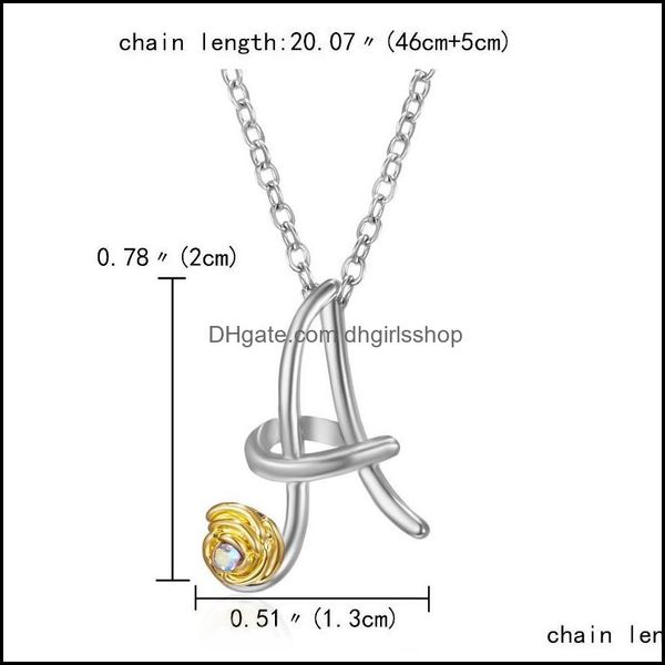 pendant necklaces rinhoo initial alphabet necklace sier color elegant jewelry lover friend 26 letters dhgirlsshop dhgbt, Silver
pendant necklaces rinhoo initial alphabet necklace sier color elegant jewelry lover friend 26 letters dhgirlsshop dhgbt, Silver