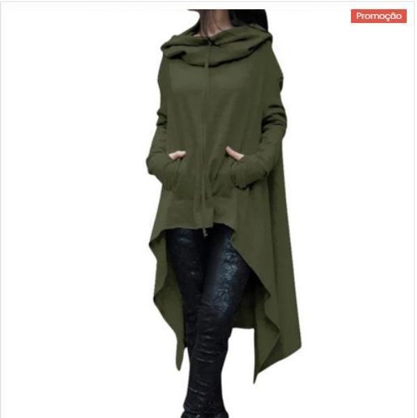 women's hoodies sweatshirts style european and american fashion solid color long hooded sweater q220824, Black
women's hoodies sweatshirts style european and american fashion solid color long hooded sweater q220824, Black