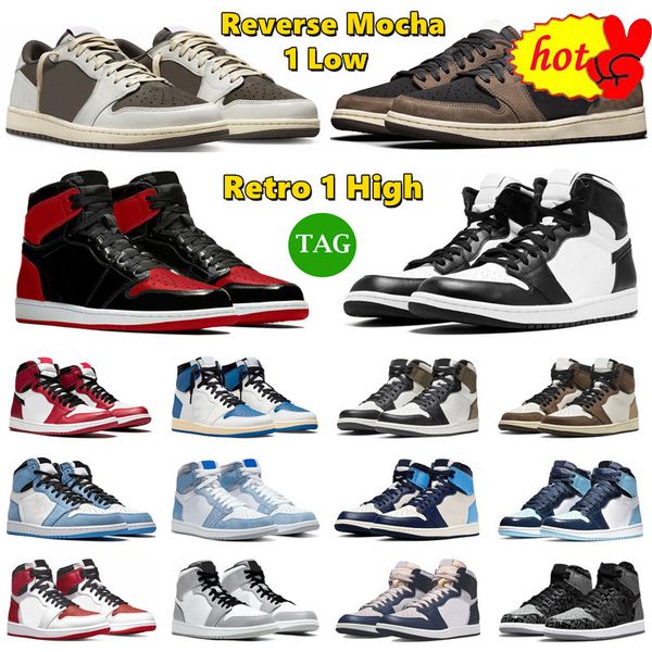 og 1 reverse mocha 1s basketball shoes black white chicago bred patent university blue hype royal dark mocha mens trainer sports shoe
og 1 reverse mocha 1s basketball shoes black white chicago bred patent university blue hype royal dark mocha mens trainer sports shoe
