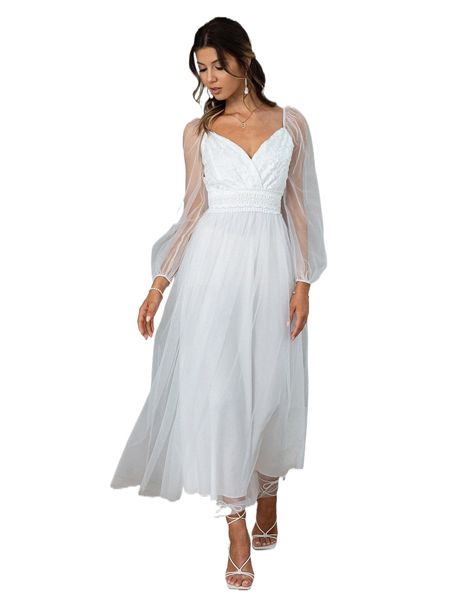 simplee guipure lace detail contrast mesh sweetheart neck bishop sleeve dress a5ay#, Black;gray
simplee guipure lace detail contrast mesh sweetheart neck bishop sleeve dress a5ay#, Black;gray