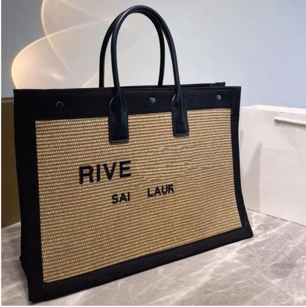 straw tote bags shopping bag handbag rive gauche shoulder bag weave leather handles large capacity summer travel pocket
straw tote bags shopping bag handbag rive gauche shoulder bag weave leather handles large capacity summer travel pocket