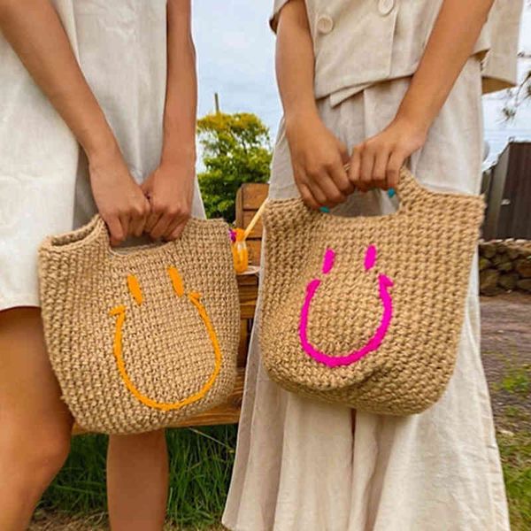 korean ins pure hand woven bag smiling face bag literary and lovely held cotton thread versatile 220516
korean ins pure hand woven bag smiling face bag literary and lovely held cotton thread versatile 220516