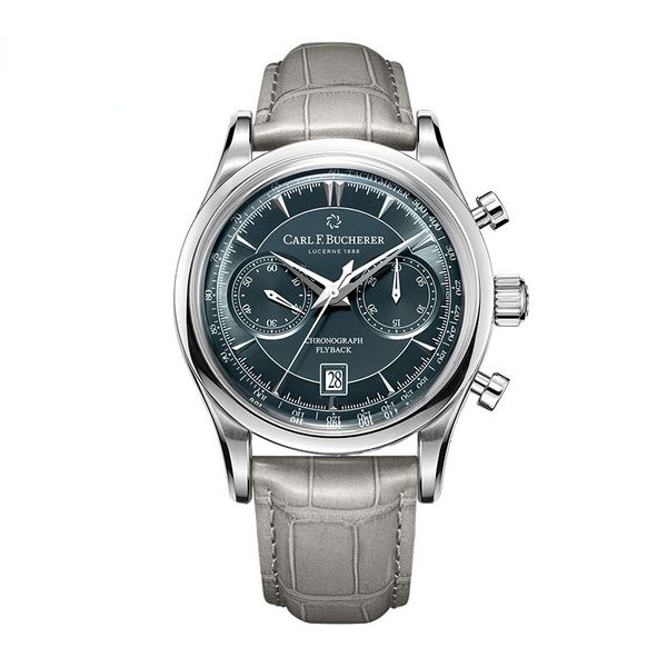 carl f. watch bucherer dragon flyback chronograph grey blue dial leather strap quartz male watch gift, Slivery;brown
carl f. watch bucherer dragon flyback chronograph grey blue dial leather strap quartz male watch gift, Slivery;brown