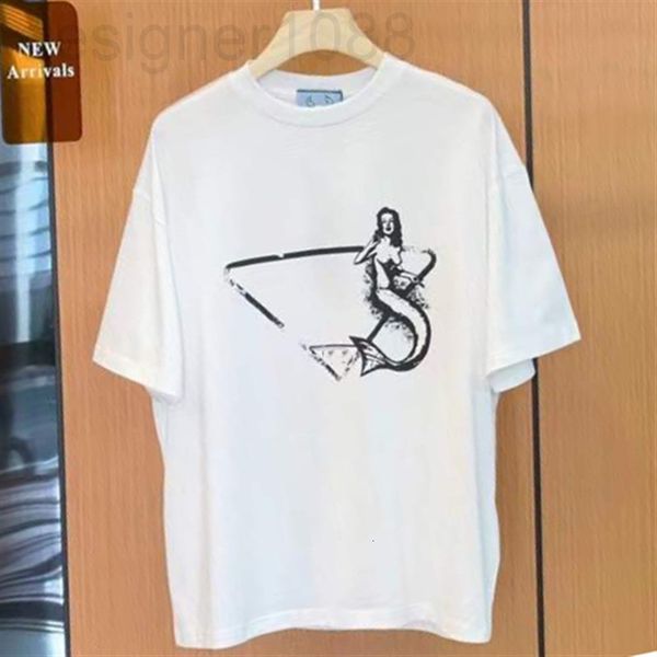 women's hoodies & sweatshirts designer p home 2022ss early spring new mermaid pattern sketch print triangle loose short sleeve cotton t, Black
women's hoodies & sweatshirts designer p home 2022ss early spring new mermaid pattern sketch print triangle loose short sleeve cotton t, Black