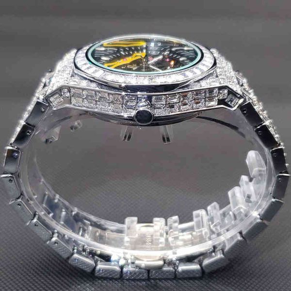 ice out automatic watch for men tourbillon mechanical wristwatch y diamond hollow dial male gift 2022 rhinestone watches luxury designe, Slivery;brown
ice out automatic watch for men tourbillon mechanical wristwatch y diamond hollow dial male gift 2022 rhinestone watches luxury designe, Slivery;brown