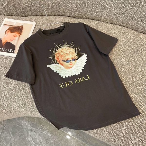 women's t-shirt designer korean angel wings letter printed black short sleeved t-shirt men's and women's summer minority fash, White
women's t-shirt designer korean angel wings letter printed black short sleeved t-shirt men's and women's summer minority fash, White
