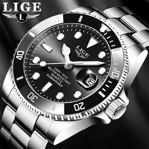 relogio masculino lige brand luxury fashion diver watch men 30atm waterproof date clock sport watches mens quartz wristwatch 2233r, Slivery;brown
relogio masculino lige brand luxury fashion diver watch men 30atm waterproof date clock sport watches mens quartz wristwatch 2233r, Slivery;brown