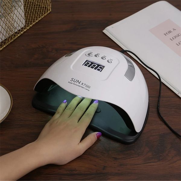 sun x7 max led nail dryer gel polish curing lamp with bottom timer lcd display quick dry for nails manicure tools 220524
sun x7 max led nail dryer gel polish curing lamp with bottom timer lcd display quick dry for nails manicure tools 220524