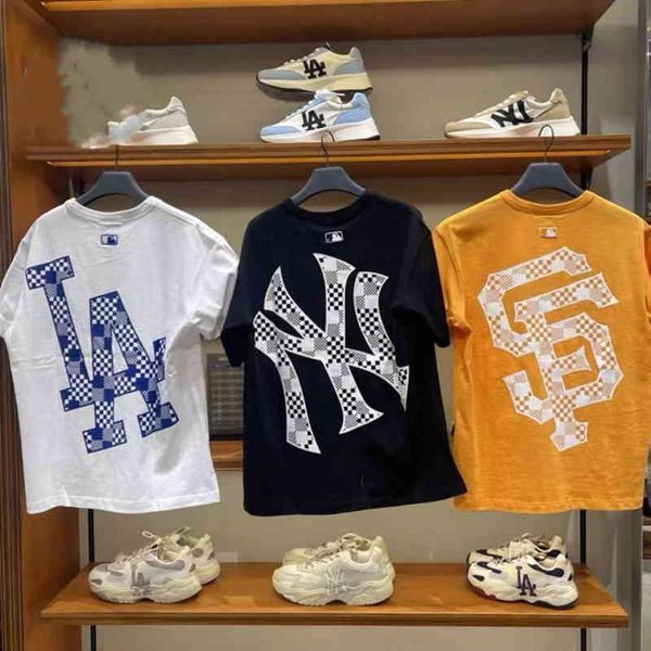 women's t-shirt mlb korea fashion men's and women's loose casual letter ny checkerboard short sleeve summer style 8yjv, White
women's t-shirt mlb korea fashion men's and women's loose casual letter ny checkerboard short sleeve summer style 8yjv, White