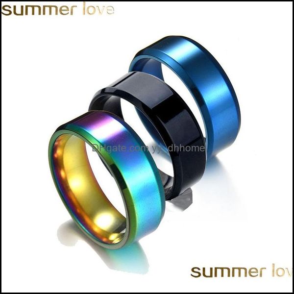 band rings jewelry fashion 8mm rainbow ring for men women titanium steel wedding fit size 5-13 gifts drop delivery 2021 vcogp, Silver
band rings jewelry fashion 8mm rainbow ring for men women titanium steel wedding fit size 5-13 gifts drop delivery 2021 vcogp, Silver
