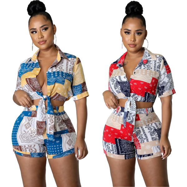 print tracksuits for women short sleeve lapel bandage shirt crop and straight shorts casual 2 piece sets s81013, Gray
print tracksuits for women short sleeve lapel bandage shirt crop and straight shorts casual 2 piece sets s81013, Gray