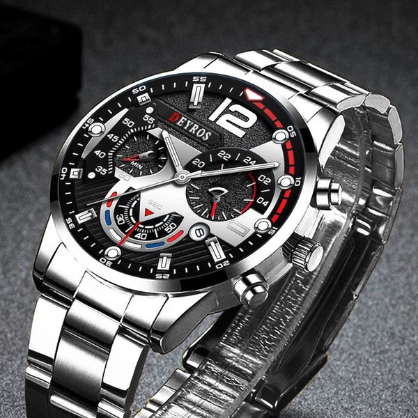 fashion mens watches luxury stainless steel quartz wristwatch calendar luminous clock men business casual leather watch, Slivery;brown
fashion mens watches luxury stainless steel quartz wristwatch calendar luminous clock men business casual leather watch, Slivery;brown