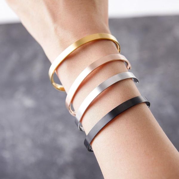 bangle masurface brushed stainless steel blank cuff 4 colors bracelet jewelry gifts for man and women, Black
bangle masurface brushed stainless steel blank cuff 4 colors bracelet jewelry gifts for man and women, Black