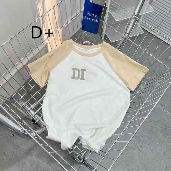 summer new color blocking embroidery letters women's leisure and fresh loose round neck short sleeves, White
summer new color blocking embroidery letters women's leisure and fresh loose round neck short sleeves, White