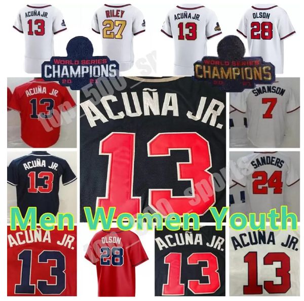 2022 custom ws gold program 13 ronald acuna jr. jersey 28 matt olson 7 dansby swanson jorge soler deion sanders 27 austin riley 1 ozzie albi, White;black
2022 custom ws gold program 13 ronald acuna jr. jersey 28 matt olson 7 dansby swanson jorge soler deion sanders 27 austin riley 1 ozzie albi, White;black