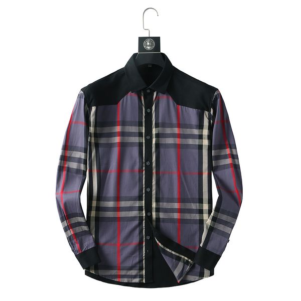 2022 luxurys designers men's dress shirts bbberry usiness casuals shirt men long sleeve striped slim fit masculina wine social male t-s, White;black
2022 luxurys designers men's dress shirts bbberry usiness casuals shirt men long sleeve striped slim fit masculina wine social male t-s, White;black