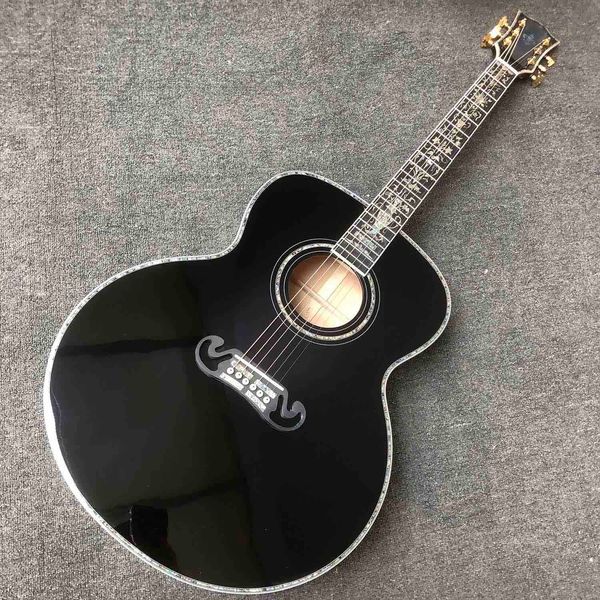 custom 43 inch gj200c jumbo acoustic guitar with abalone binding vintage tuner gloss black 550a eq electronic pickup
custom 43 inch gj200c jumbo acoustic guitar with abalone binding vintage tuner gloss black 550a eq electronic pickup