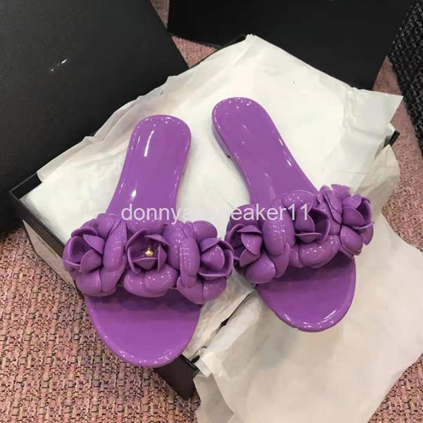 slippers summer seaside wear holiday non slip flat slippers women's camellia jelly beach sandals, Black
slippers summer seaside wear holiday non slip flat slippers women's camellia jelly beach sandals, Black