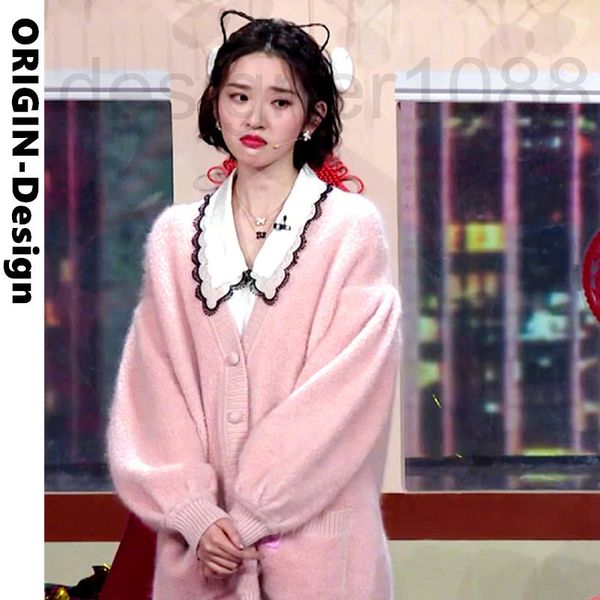 women's sweaters designer 2022 spring and autumn new product tangyixin same sweater pink knitted cardigan coat white baby collar dk91, White;black
women's sweaters designer 2022 spring and autumn new product tangyixin same sweater pink knitted cardigan coat white baby collar dk91, White;black