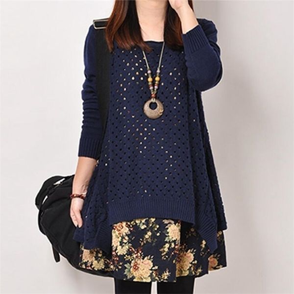 autumn winter women shirt plus size knitted twopiece suit blouse casual print patchwork pullover sweater blusas vestidos y200402, White
autumn winter women shirt plus size knitted twopiece suit blouse casual print patchwork pullover sweater blusas vestidos y200402, White