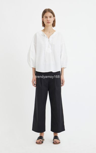 women's polos nordic light luxury big brand two button seven point sleeve loose thin shirt women's blouse is single, White
women's polos nordic light luxury big brand two button seven point sleeve loose thin shirt women's blouse is single, White