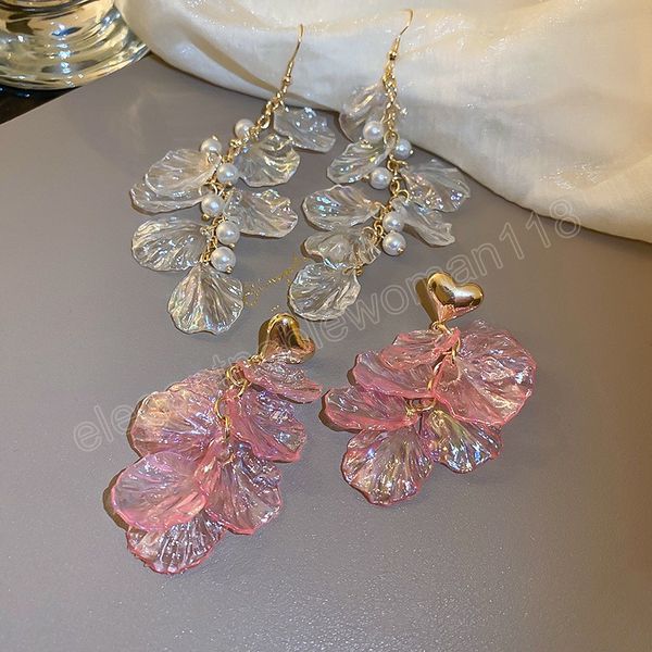 sweet silver needle heart shell tassel earrings for women gifts elegant temperament white pink petal dangle earrings
sweet silver needle heart shell tassel earrings for women gifts elegant temperament white pink petal dangle earrings