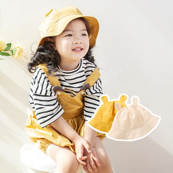 cute bear ear baby bucket hat summer outdoor boys girls sun visor caps infant toddler fisherman cap kids panama hat, Yellow
cute bear ear baby bucket hat summer outdoor boys girls sun visor caps infant toddler fisherman cap kids panama hat, Yellow