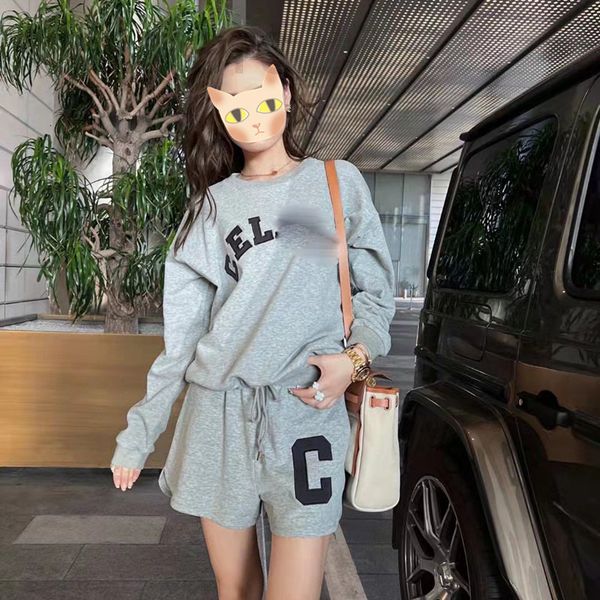 two piece dress designer high version ce embroidery pasted cloth letter leisure suit spring and summer round neck loose sweater shorts two-p, White
two piece dress designer high version ce embroidery pasted cloth letter leisure suit spring and summer round neck loose sweater shorts two-p, White