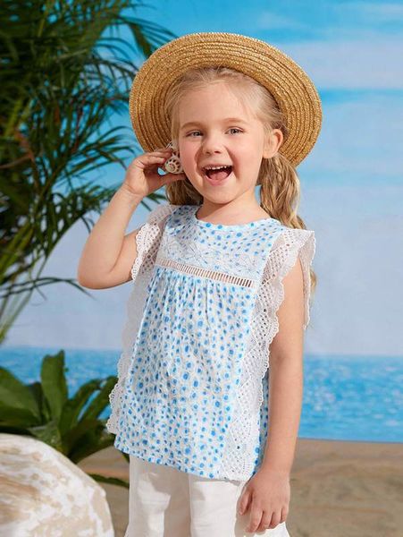 toddler girls keyhole back contrast lace detail ditsy floral she, White;black
toddler girls keyhole back contrast lace detail ditsy floral she, White;black