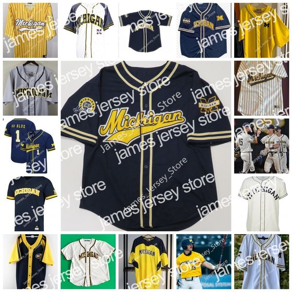 james custom stitched college michigan wolverines baseball jersey 18 jordo rogers 19 logan wood 20 willie weiss casey buckley jack van remor, Black
james custom stitched college michigan wolverines baseball jersey 18 jordo rogers 19 logan wood 20 willie weiss casey buckley jack van remor, Black