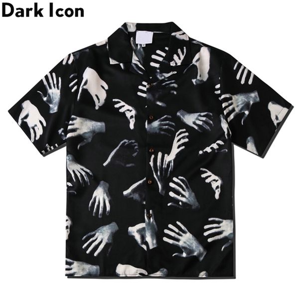 dark icon printed vintage street shirts for men summer hawaiian male 220614, White;black
dark icon printed vintage street shirts for men summer hawaiian male 220614, White;black